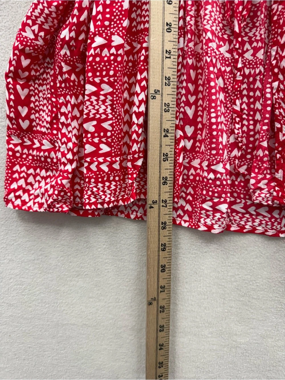 Victorias Secret Women’s One Size Kimono Red Heart Print Tie Front Beachy Boho